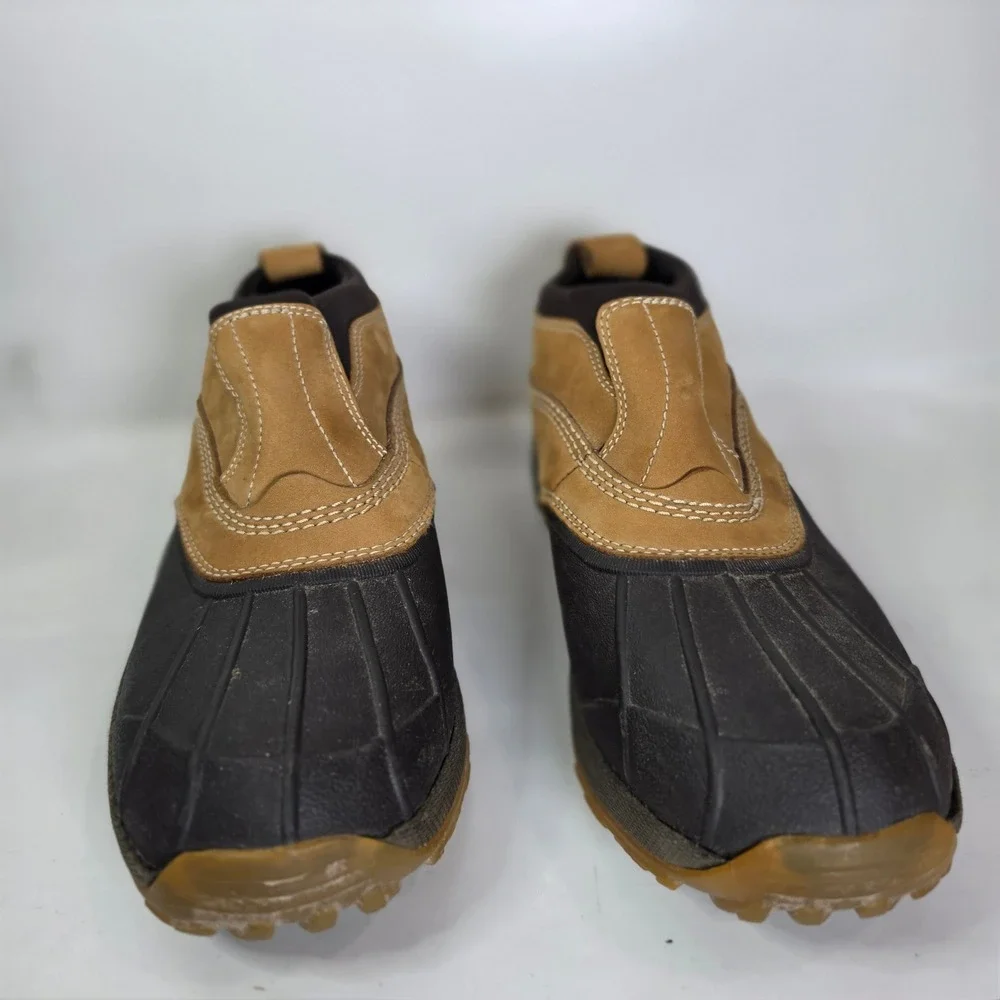 LL Bean Storm Chaser 5 Mens Slip On Duck Boots Waterproof Brown Sz 9 VV9204